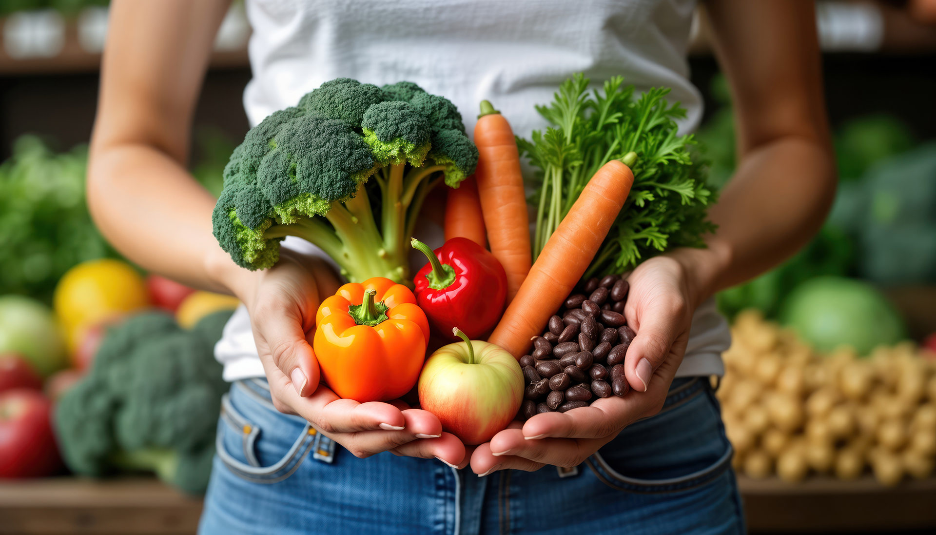 30-day-plant-gut-health vegetable for a healthy diet for gut health image shows girl holding them
