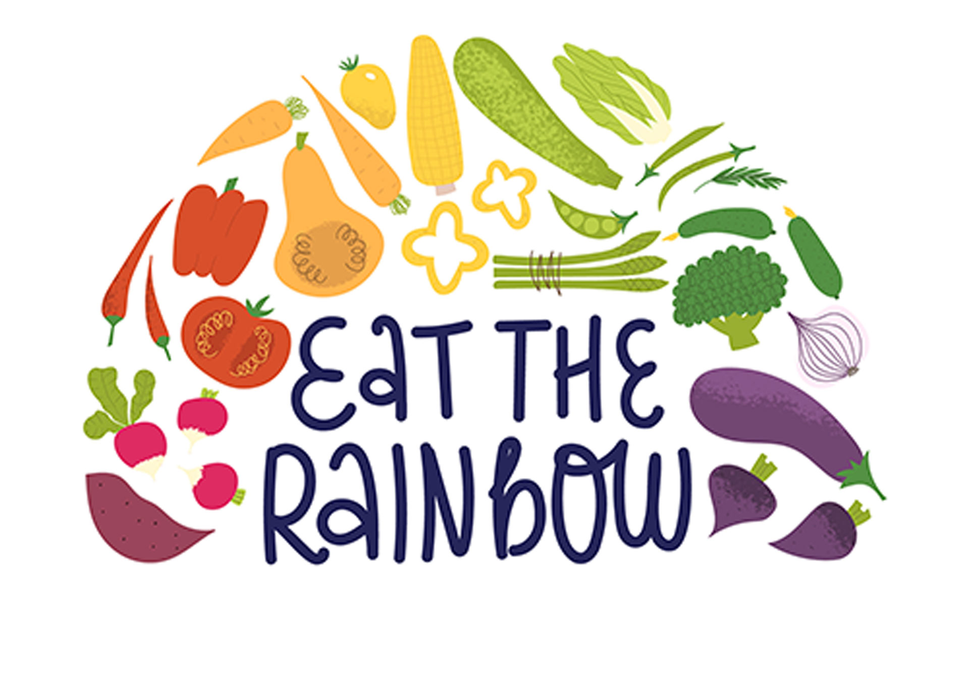 eat the rainbow vegetables